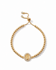 Pulsera Regulable Golden Virgen de Guadalupe
