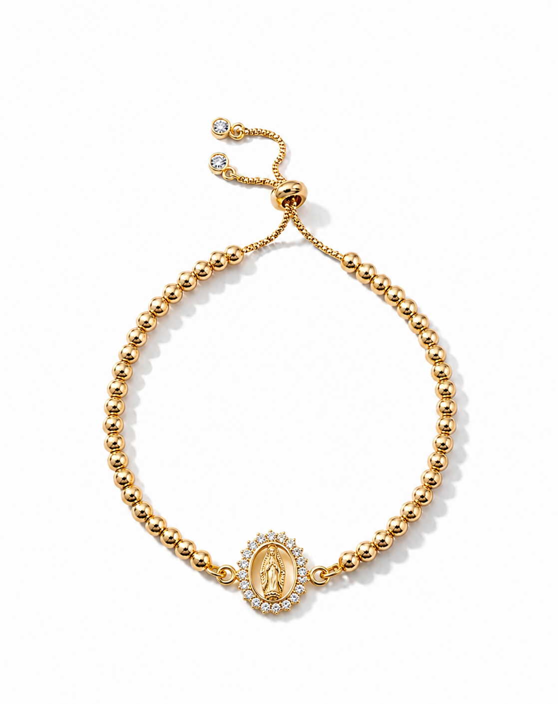 Pulsera Regulable Golden Virgen de Guadalupe