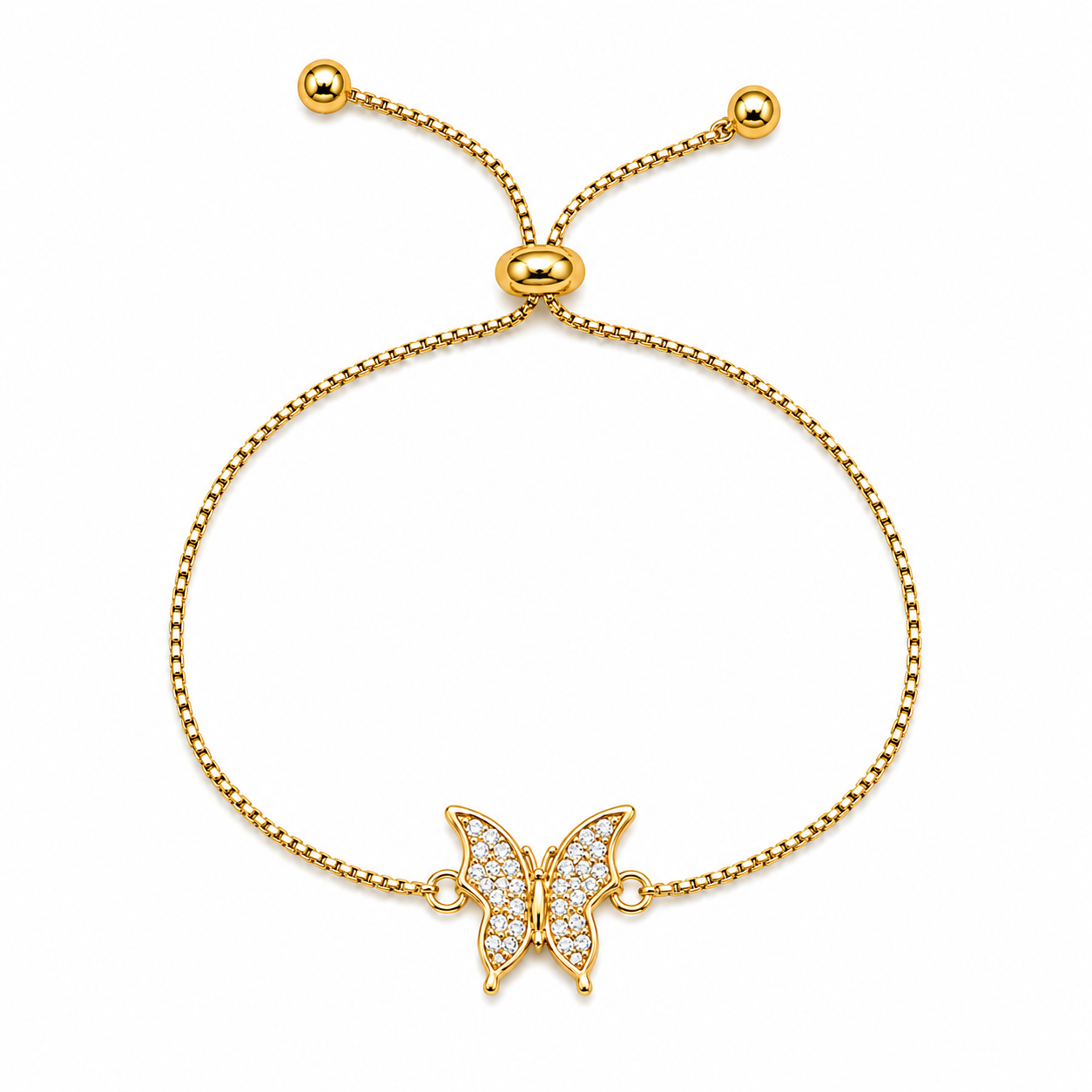 Pulsera Regulable Golden Mariposa