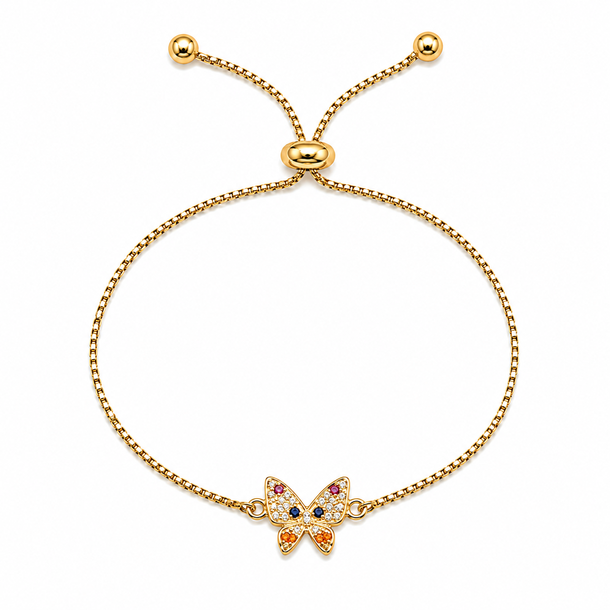 Pulsera Regulable Golden Mariposa Shine